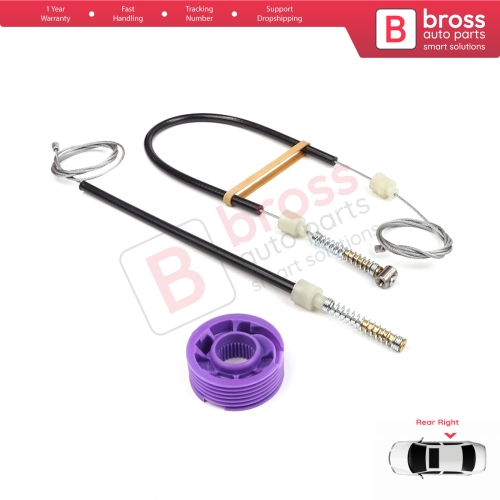 Window Regulator Repair Kit Rear Right for VW Phaeton 3D MK1 2002-2016 SWB Short Wheelbase 3D4839756