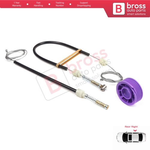 Window Regulator Repair Kit Rear Right for VW Phaeton 3D MK1 2002-2016 SWB Short Wheelbase 3D4839756