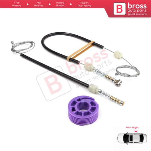 Window Regulator Repair Kit Rear Right for VW Phaeton 3D MK1 2002-2016 SWB Short Wheelbase 3D4839756