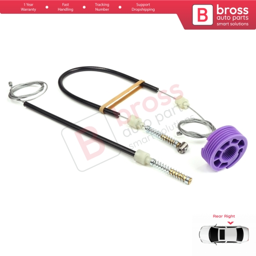 Window Regulator Repair Kit Rear Right for VW Phaeton 3D MK1 2002-2016 SWB Short Wheelbase 3D4839756