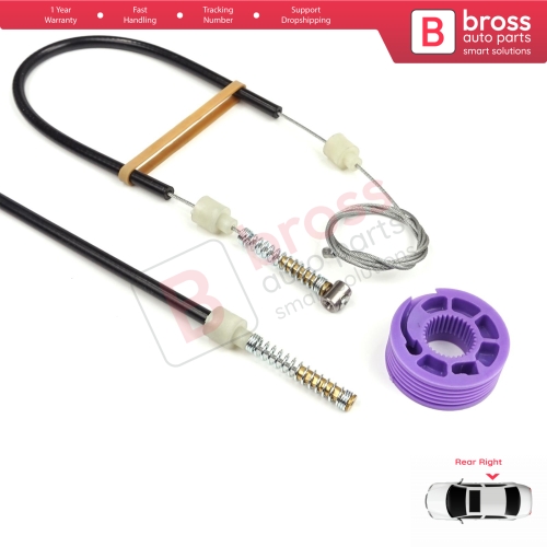 Window Regulator Repair Kit Rear Right for VW Phaeton 3D MK1 2002-2016 SWB Short Wheelbase 3D4839756