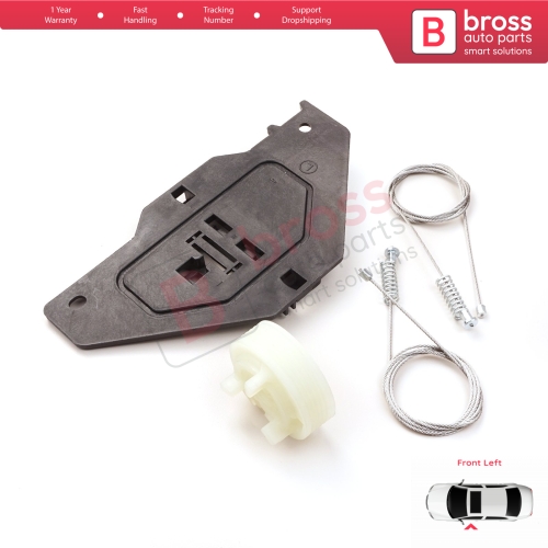 Power Window Regulator Repair Kit Front Left for Citroen C3 MK2 SC A51 2009-2016 5-Door 9813093280