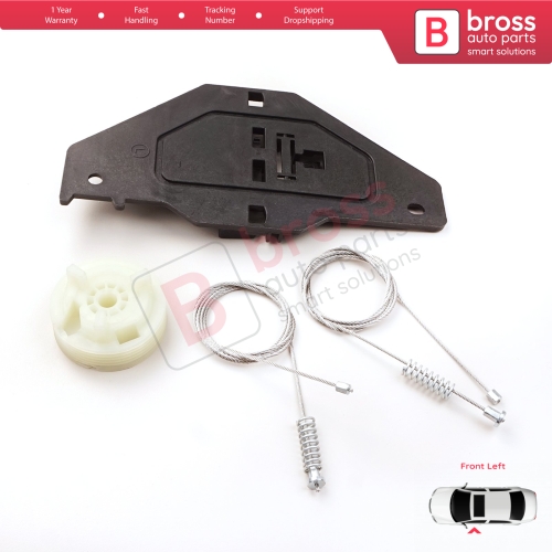 Power Window Regulator Repair Kit Front Left for Citroen C3 MK2 SC A51 2009-2016 5-Door 9813093280