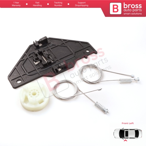Power Window Regulator Repair Kit Front Left for Citroen C3 MK2 SC A51 2009-2016 5-Door 9813093280