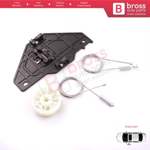 Power Window Regulator Repair Kit Front Left for Citroen C3 MK2 SC A51 2009-2016 5-Door 9813093280