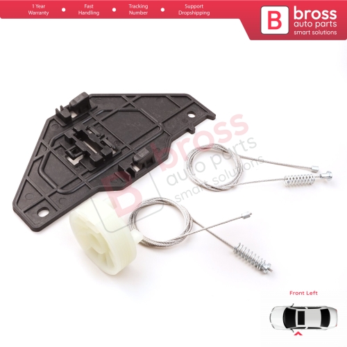 Power Window Regulator Repair Kit Front Left for Citroen C3 MK2 SC A51 2009-2016 5-Door 9813093280