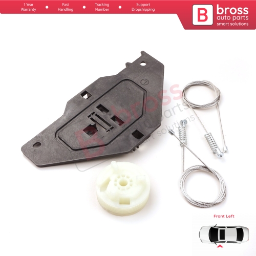 Power Window Regulator Repair Kit Front Left for Citroen C3 MK2 SC A51 2009-2016 5-Door 9813093280