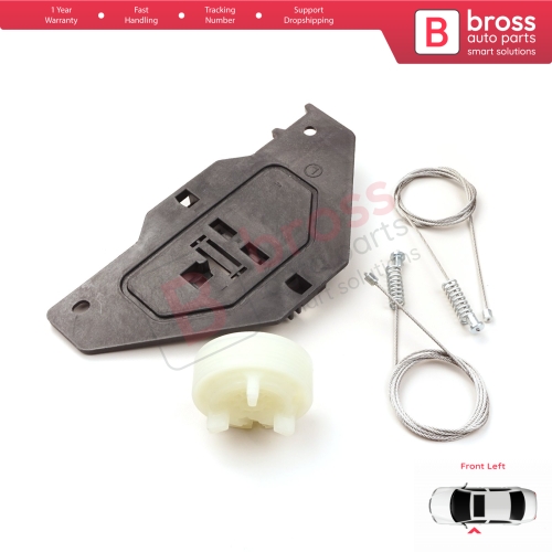 Power Window Regulator Repair Kit Front Left for Citroen C3 MK2 SC A51 2009-2016 5-Door 9813093280
