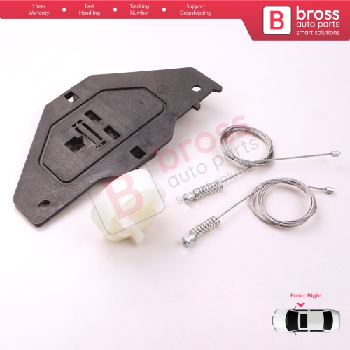 Power Window Regulator Repair Kit Front Right for Citroen C3 MK2 SC A51 2009-2016 5-Door 9813093180