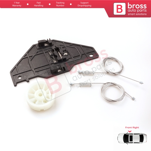 Power Window Regulator Repair Kit Front Right for Citroen C3 MK2 SC A51 2009-2016 5-Door 9813093180