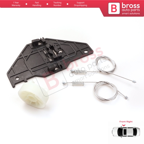 Power Window Regulator Repair Kit Front Right for Citroen C3 MK2 SC A51 2009-2016 5-Door 9813093180