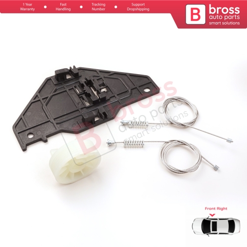 Power Window Regulator Repair Kit Front Right for Citroen C3 MK2 SC A51 2009-2016 5-Door 9813093180