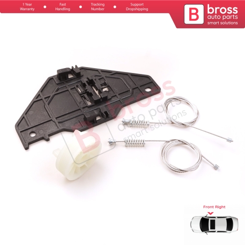 Power Window Regulator Repair Kit Front Right for Citroen C3 MK2 SC A51 2009-2016 5-Door 9813093180