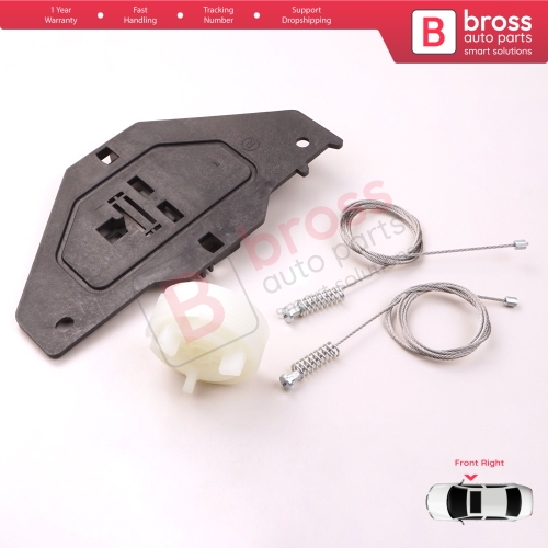 Power Window Regulator Repair Kit Front Right for Citroen C3 MK2 SC A51 2009-2016 5-Door 9813093180
