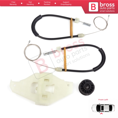 Power Window Regulator Repair Set Front Left Door for Citroen C-Elysee DD Peugeot 301 2012-On 9677416980