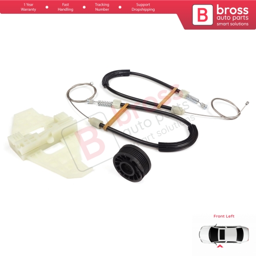 Power Window Regulator Repair Set Front Left Door for Citroen C-Elysee DD Peugeot 301 2012-On 9677416980