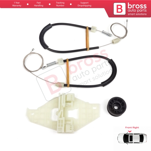 Power Window Regulator Repair Set Front Right Door for Citroen C-Elysee DD Peugeot 301 2012-On 9674412380
