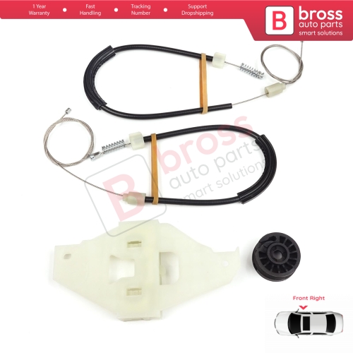 Power Window Regulator Repair Set Front Right Door for Citroen C-Elysee DD Peugeot 301 2012-On 9674412380
