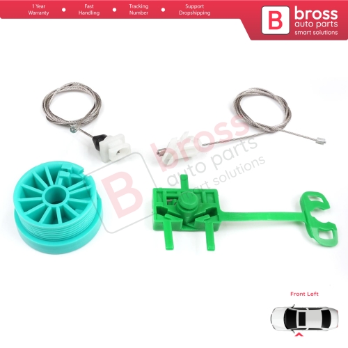 Power Window Regulator Repair Set Front Left Door for Fiat Punto MK2 188 188AX 1999-2005 3/5 Door 0046536312