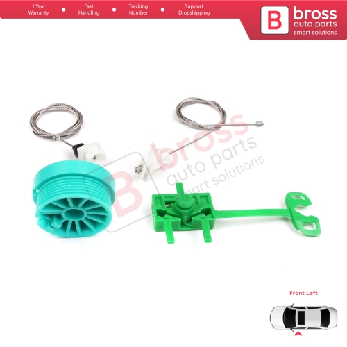 Power Window Regulator Repair Set Front Left Door for Fiat Punto MK2 188 188AX 1999-2005 3/5 Door 0046536312
