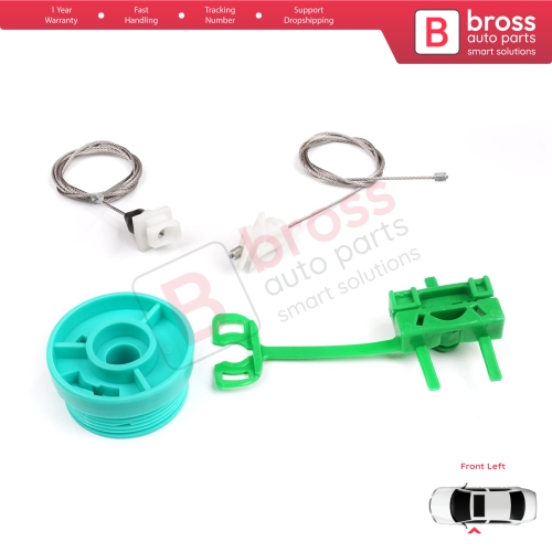 Power Window Regulator Repair Set Front Left Door for Fiat Punto MK2 188 188AX 1999-2005 3/5 Door 0046536312