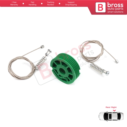Window Regulator Repair Kit Rear Right Door for Audi A6 C5 4B 1997-2005 Allroad 4BH 4/5 Door 4B0839462