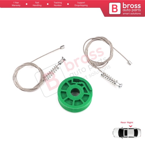 Window Regulator Repair Kit Rear Right Door for Audi A6 C5 4B 1997-2005 Allroad 4BH 4/5 Door 4B0839462