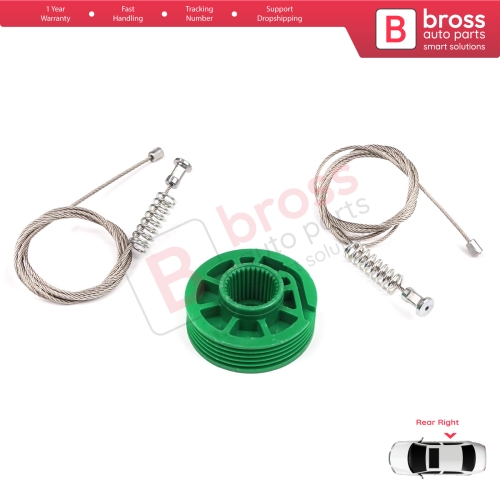 Window Regulator Repair Kit Rear Right Door for Audi A6 C5 4B 1997-2005 Allroad 4BH 4/5 Door 4B0839462