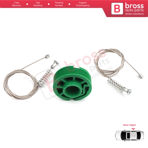 Window Regulator Repair Kit Rear Right Door for Audi A6 C5 4B 1997-2005 Allroad 4BH 4/5 Door 4B0839462