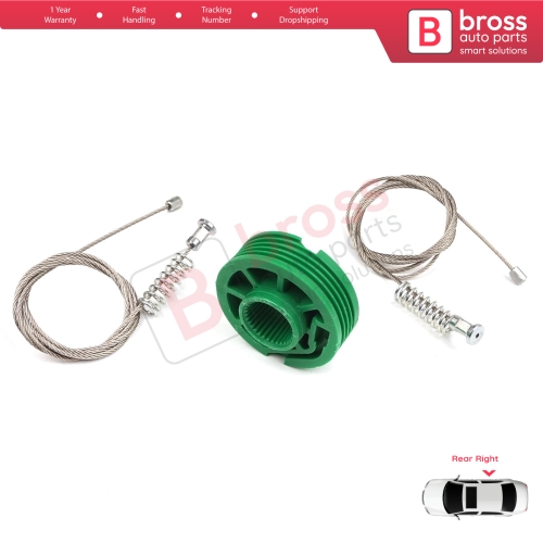 Window Regulator Repair Kit Rear Right Door for Audi A6 C5 4B 1997-2005 Allroad 4BH 4/5 Door 4B0839462