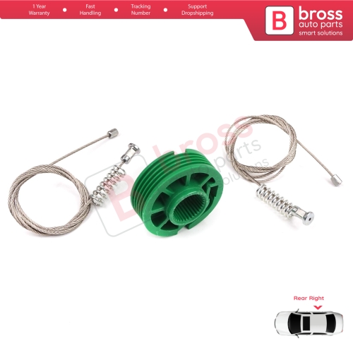 Window Regulator Repair Kit Rear Right Door for Audi A6 C5 4B 1997-2005 Allroad 4BH 4/5 Door 4B0839462