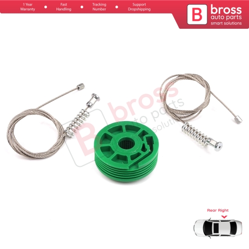 Window Regulator Repair Kit Rear Right Door for Audi A6 C5 4B 1997-2005 Allroad 4BH 4/5 Door 4B0839462
