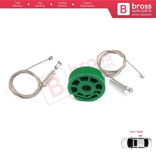 Window Regulator Repair Kit Rear Right Door for Audi A6 C5 4B 1997-2005 Allroad 4BH 4/5 Door 4B0839462