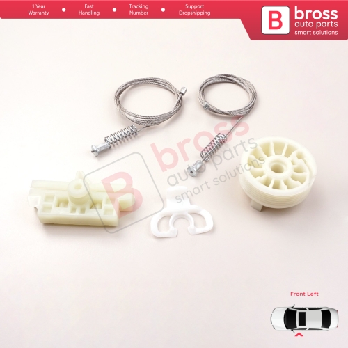 Window Regulator Repair Kit Front Left for Fiat Abarth Punto Grande Evo MK3 199 2005-2024 3/5-Door 51723316