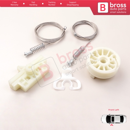 Window Regulator Repair Kit Front Left for Fiat Abarth Punto Grande Evo MK3 199 2005-2024 3/5-Door 51723316