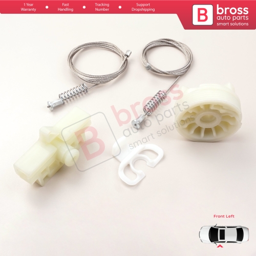 Window Regulator Repair Kit Front Left for Fiat Abarth Punto Grande Evo MK3 199 2005-2024 3/5-Door 51723316