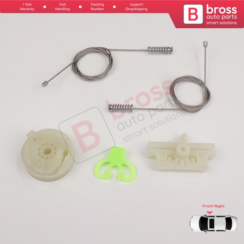 Window Regulator Repair Kit Front Right for Fiat Abarth Punto Grande Evo MK3 199 2005-2024 3/5-Door 51723315
