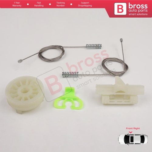 Window Regulator Repair Kit Front Right for Fiat Abarth Punto Grande Evo MK3 199 2005-2024 3/5-Door 51723315