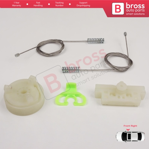 Window Regulator Repair Kit Front Right for Fiat Abarth Punto Grande Evo MK3 199 2005-2024 3/5-Door 51723315