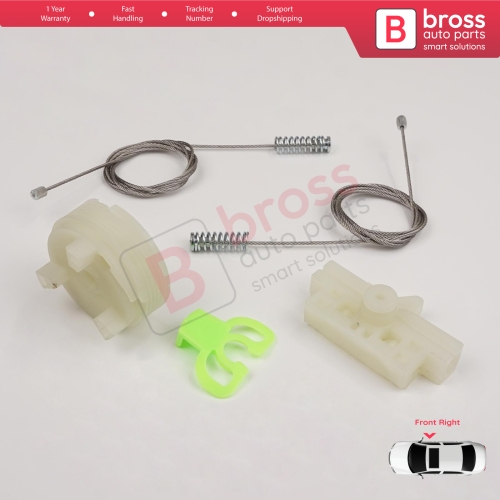 Window Regulator Repair Kit Front Right for Fiat Abarth Punto Grande Evo MK3 199 2005-2024 3/5-Door 51723315