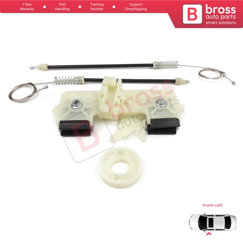 Power Window Regulator Repair Set Front Left for Ford Fiesta MK6 CB1 CCN JA8 JR8 2008-2017 4/5 Door 1573811