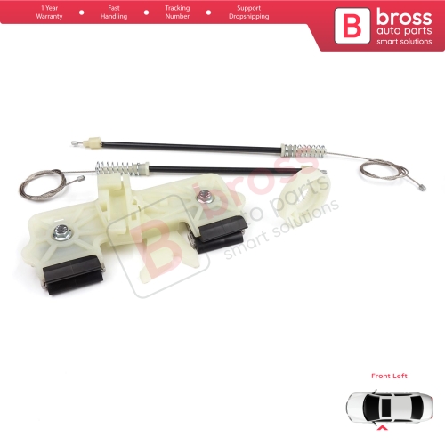 Power Window Regulator Repair Set Front Left for Ford Fiesta MK6 CB1 CCN JA8 JR8 2008-2017 4/5 Door 1573811