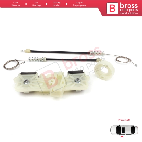 Power Window Regulator Repair Set Front Left for Ford Fiesta MK6 CB1 CCN JA8 JR8 2008-2017 4/5 Door 1573811