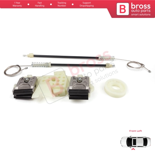 Power Window Regulator Repair Set Front Left for Ford Fiesta MK6 CB1 CCN JA8 JR8 2008-2017 4/5 Door 1573811