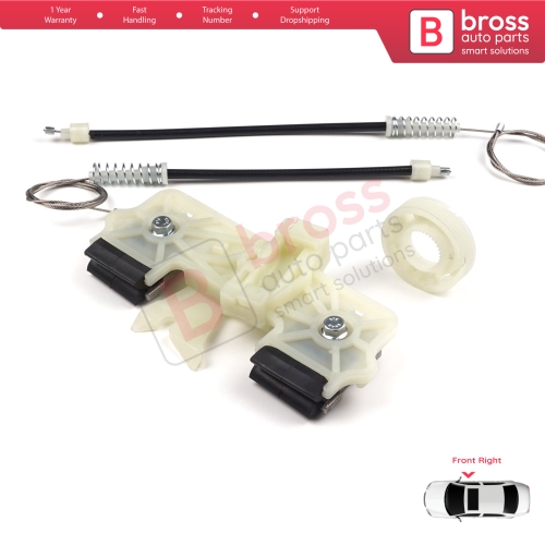 Power Window Regulator Repair Set Front Right for Ford Fiesta MK6 CB1 CCN JA8 JR8 2008-2017 4/5 Door 1568365