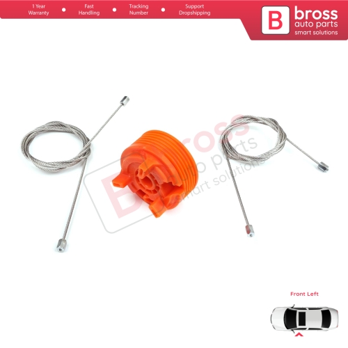 Power Window Regulator Repair Set Front Left for Peugeot 207 WA WC WK SW 2006–2015 5-Door 9221W9