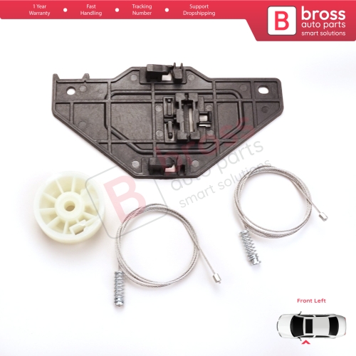 Power Window Regulator Repair Set Front Left for Peugeot Partner Citroen Berlingo MK2 B9 2008-2018 Tepee Multispace 9221ER