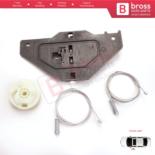 Power Window Regulator Repair Set Front Left for Peugeot Partner Citroen Berlingo MK2 B9 2008-2018 Tepee Multispace 9221ER