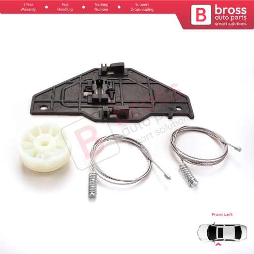 Power Window Regulator Repair Set Front Left for Peugeot Partner Citroen Berlingo MK2 B9 2008-2018 Tepee Multispace 9221ER