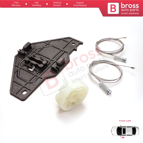 Power Window Regulator Repair Set Front Left for Peugeot Partner Citroen Berlingo MK2 B9 2008-2018 Tepee Multispace 9221ER